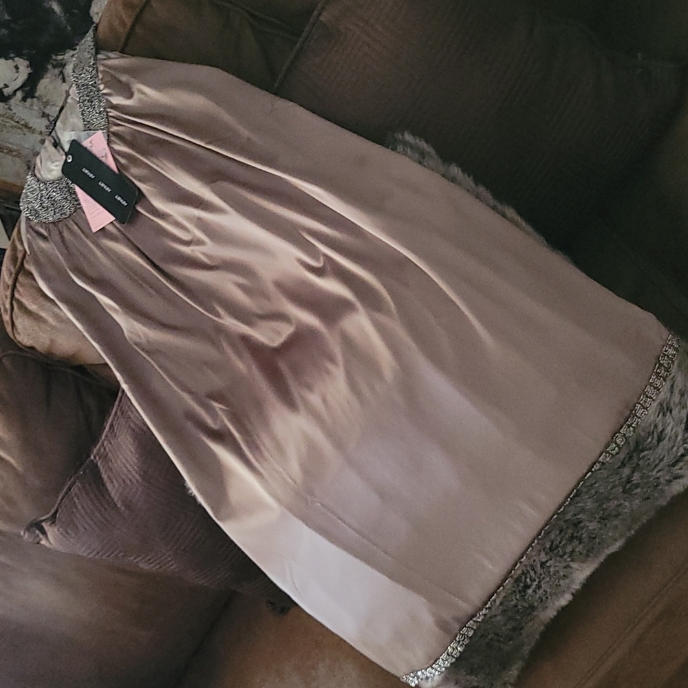 SZ 0 Apart Bronze Cocktail Dress